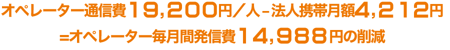 携帯電話発信で大幅コストカット！